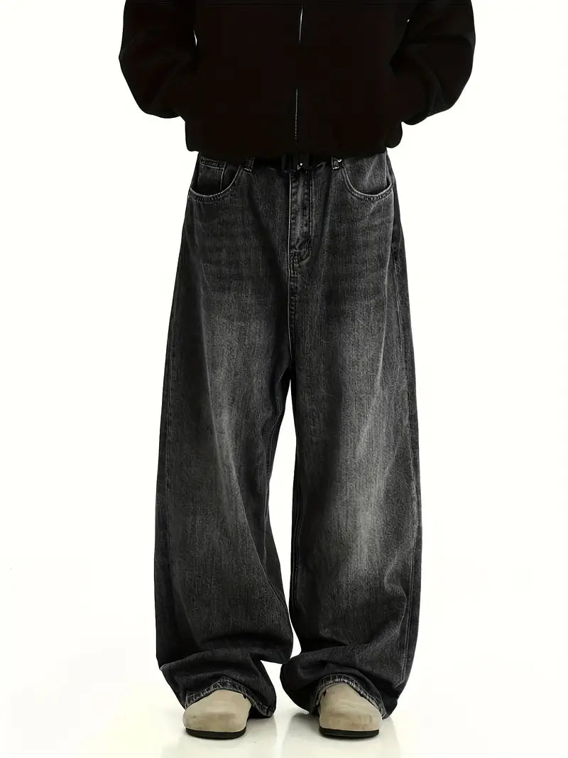 LOOSE VIBES - 5" Washed Grey Streetstyle Denim