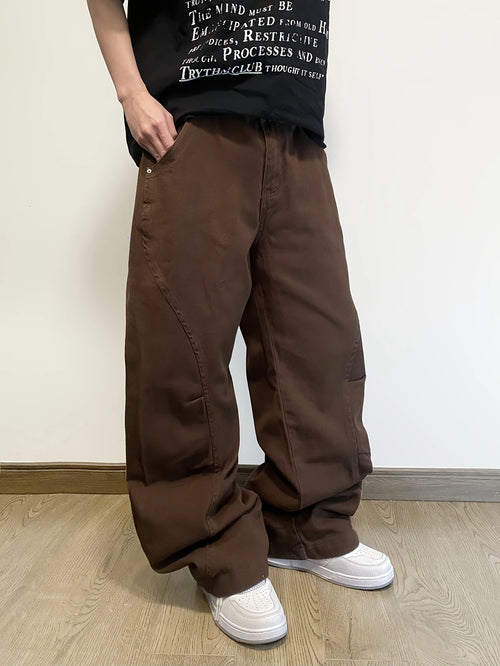 CALMFIT - 14" Straight Denim "Brown"