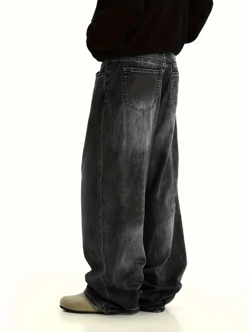 LOOSE VIBES - 5" Washed Grey Streetstyle Denim