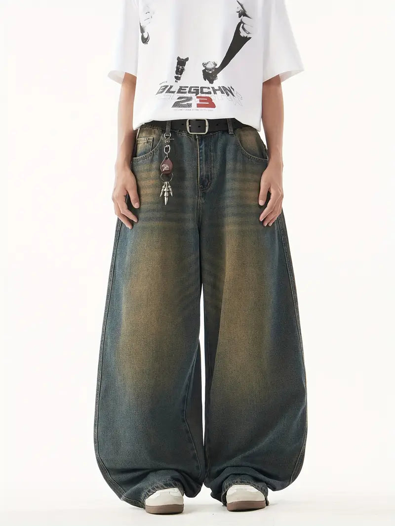 LOOSE VIBES - 5" Classic Blue Washed Jeans
