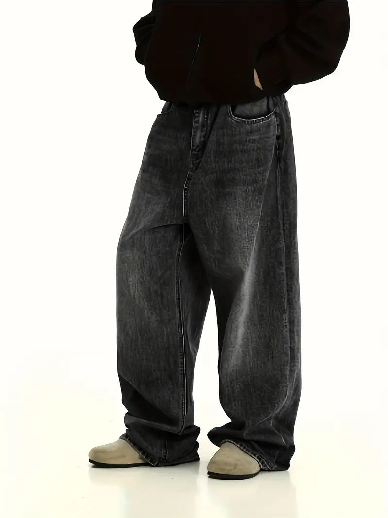 LOOSE VIBES - 5" Washed Grey Streetstyle Denim