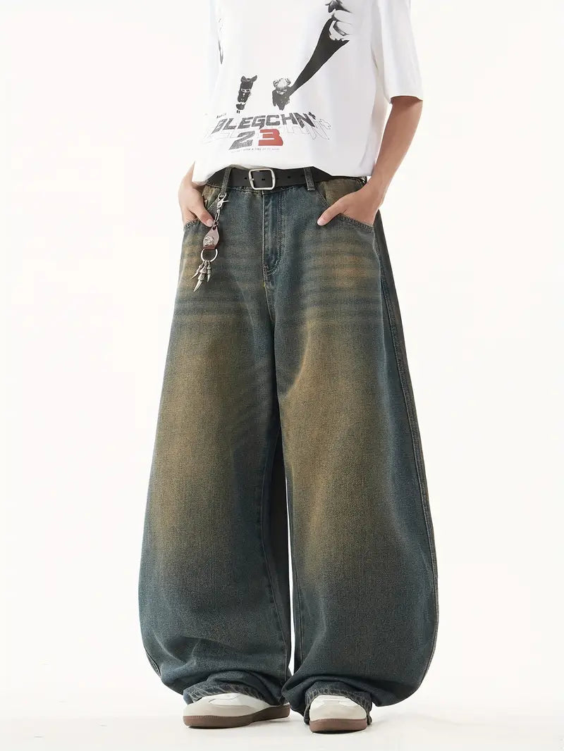 LOOSE VIBES - 5" Classic Blue Washed Jeans