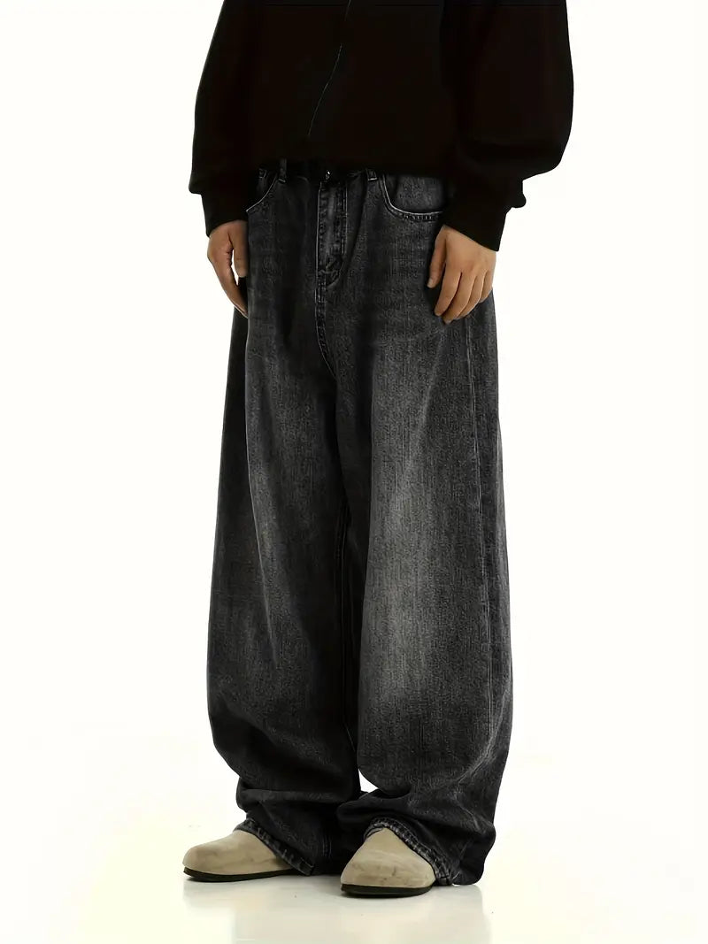 LOOSE VIBES - 5" Washed Grey Streetstyle Denim
