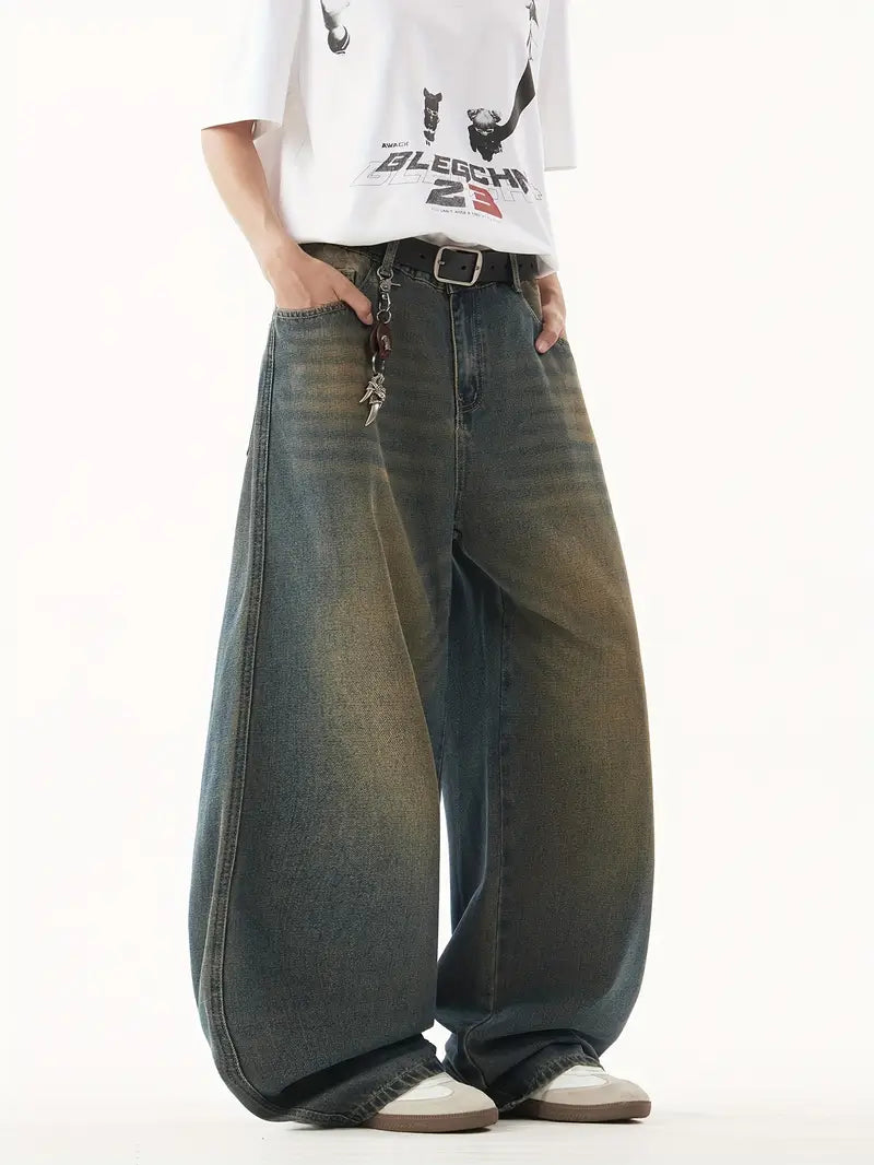 LOOSE VIBES - 5" Classic Blue Washed Jeans