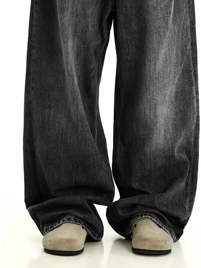 LOOSE VIBES - 5" Washed Grey Streetstyle Denim