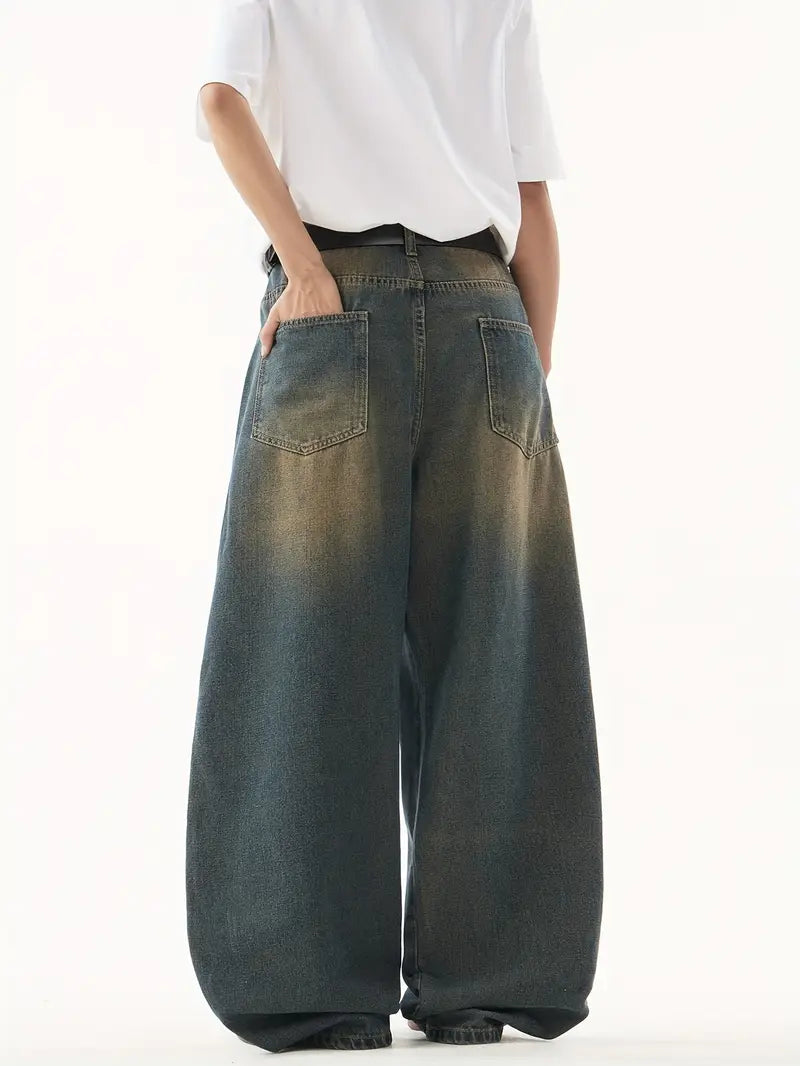 LOOSE VIBES - 5" Classic Blue Washed Jeans