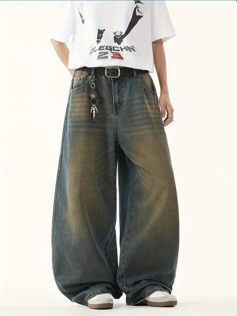 LOOSE VIBES - 5" Classic Blue Washed Jeans